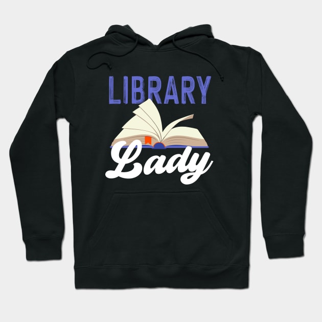 Library Lady Design for Book Lovers, Librarians, & Book Club Members Hoodie by InnerMagic